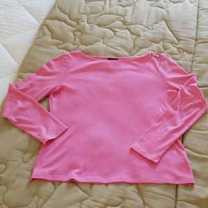 Talbots Pink Ballet Neck Tee PP